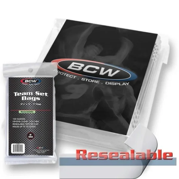 BCW Resealable Team Set Bags 1-RTSB BCW Resealable Team Set Bags 1-RTSB