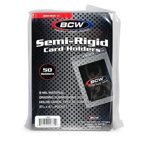 BCW Semi-Rigid Card Holder Pack of 50 BCW Semi-Rigid Card Holder Pack of 50