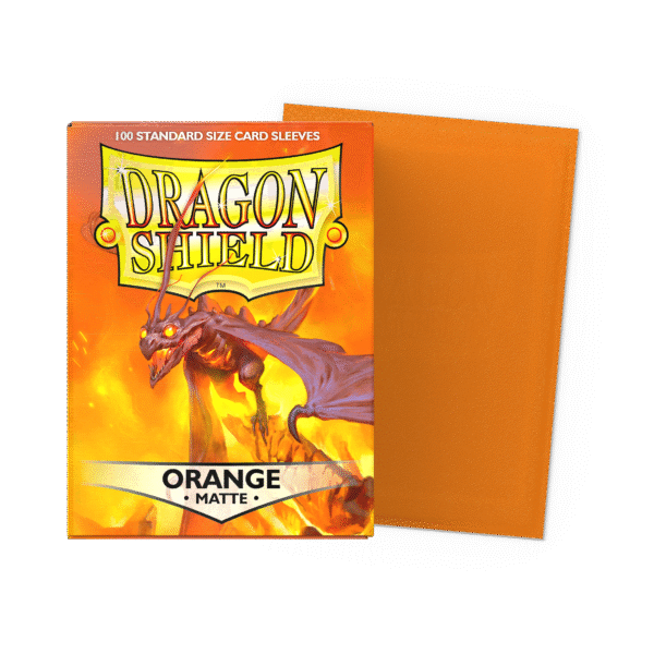 Dragon Shield Matte Orange 100 Standard Card Sleeves
