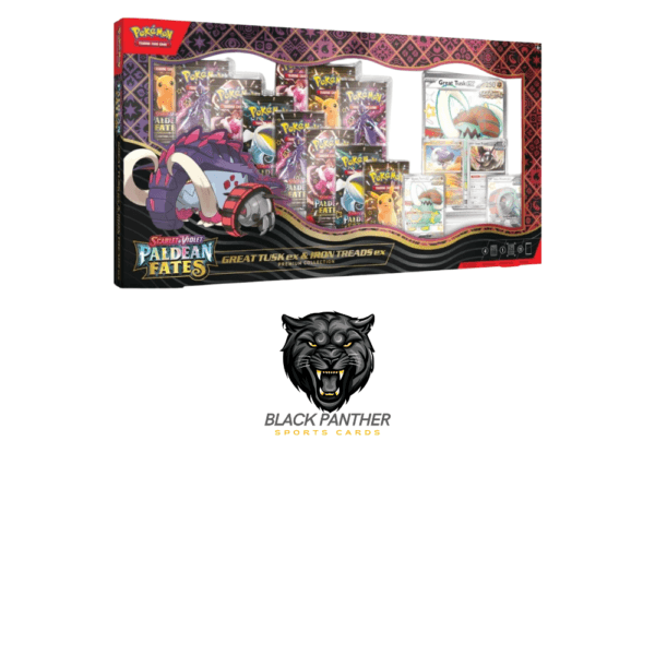 Pokemon Scarlet & Violet Paldean Fates Great Tusk ex & Iron Treads ex Premium Collection Box Pokemon Scarlet & Violet Paldean Fates Great Tusk ex & Iron Treads ex Premium Collection Box