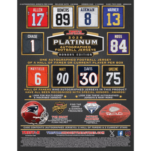 2026 TriStar Platinum Honors Edition Autographed Football Jersey Box 2026 TriStar Platinum Honors Edition Autographed Football Jersey Box